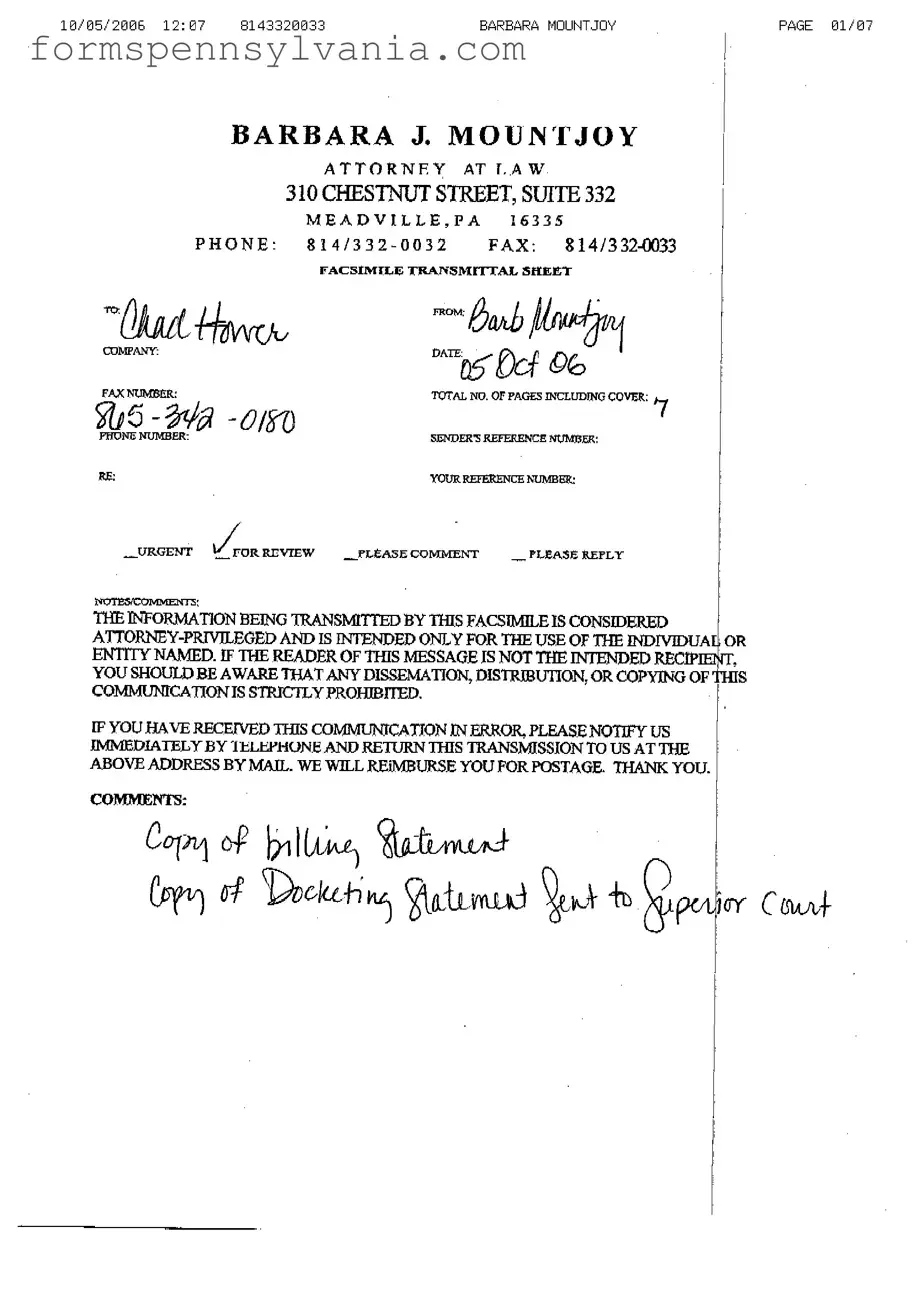 Fill in a Valid Docketing Statement Civil Pennsylvania Form