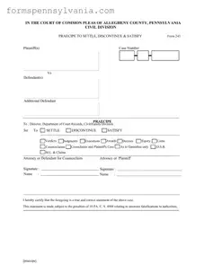 Fill in a Valid Pennsylvania 243 Form